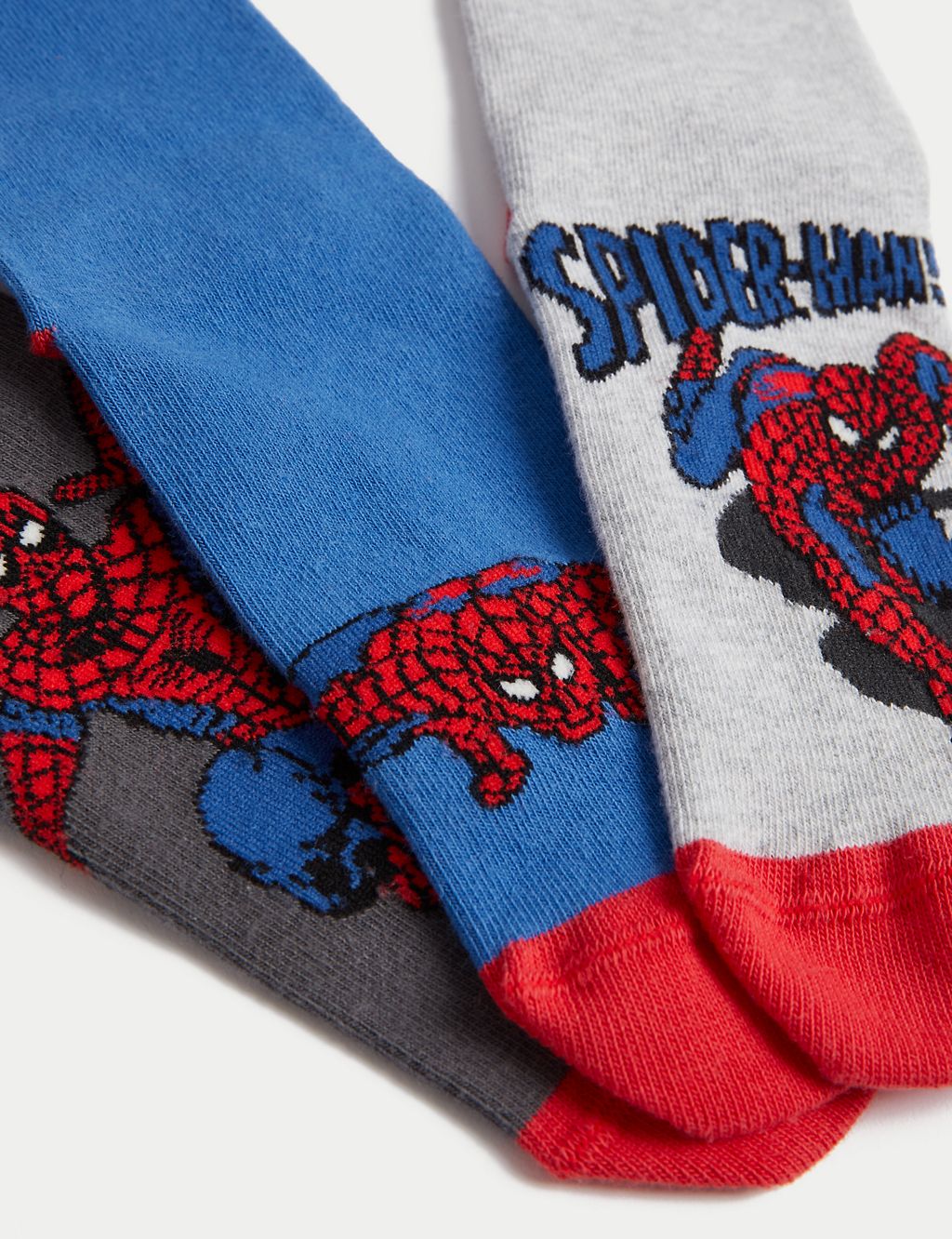 3pk Cotton Rich Spider-Man™ Socks (6 Small - 7 Large) 2 of 2