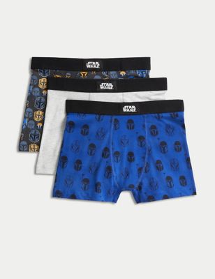 3pk Cotton Rich Star Wars™ Trunks (5-16 Yrs) | M&S Collection | M&S