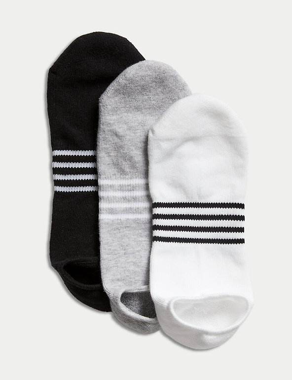 3pk Cotton Rich Striped Trainer Liners™ Image 1 of 2