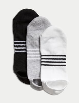 3pk Cotton Rich Striped Trainer Liners™ | Goodmove | M&S