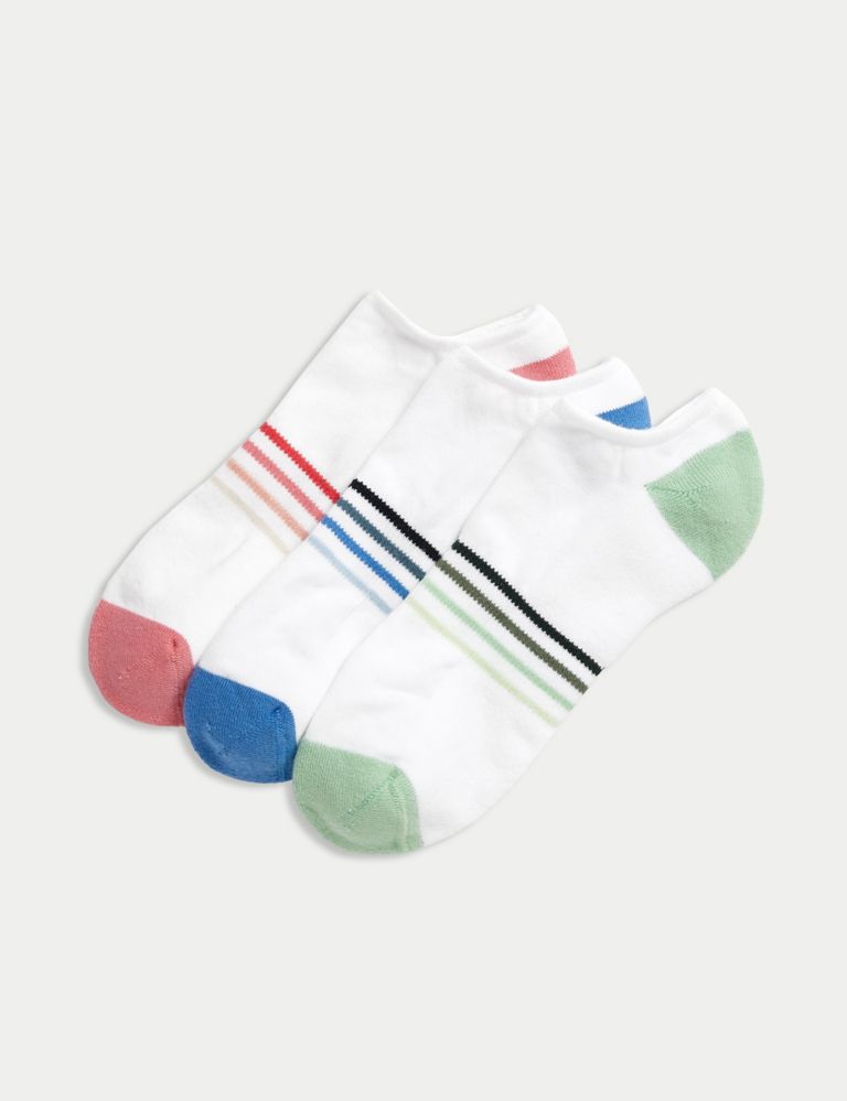3pk Cotton Rich Striped Trainer Liners™ 1 of 2