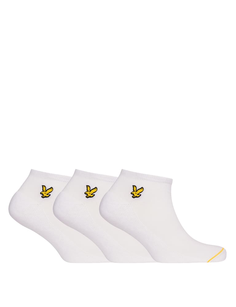 3pk Cotton Rich Trainer Socks 1 of 3