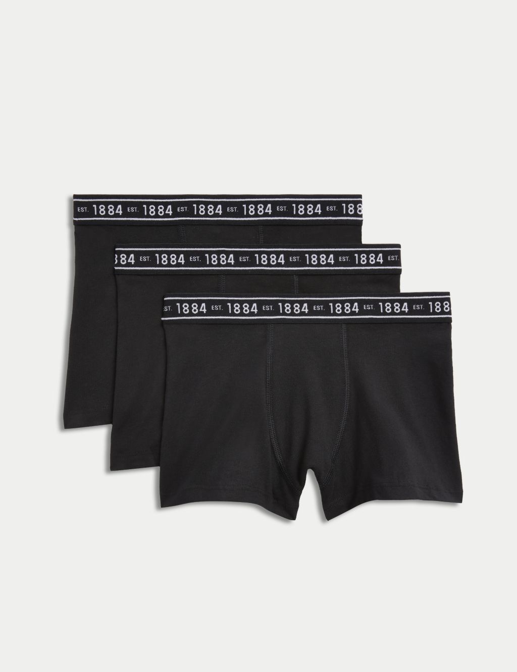 3pk Cotton Rich with Lycra® Trunks (6-16 Yrs) 1 of 1