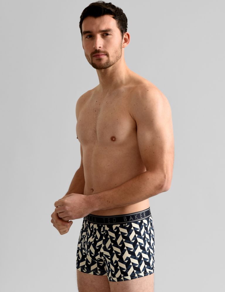 3pk Cotton Stretch Printed Trunks 5 of 6