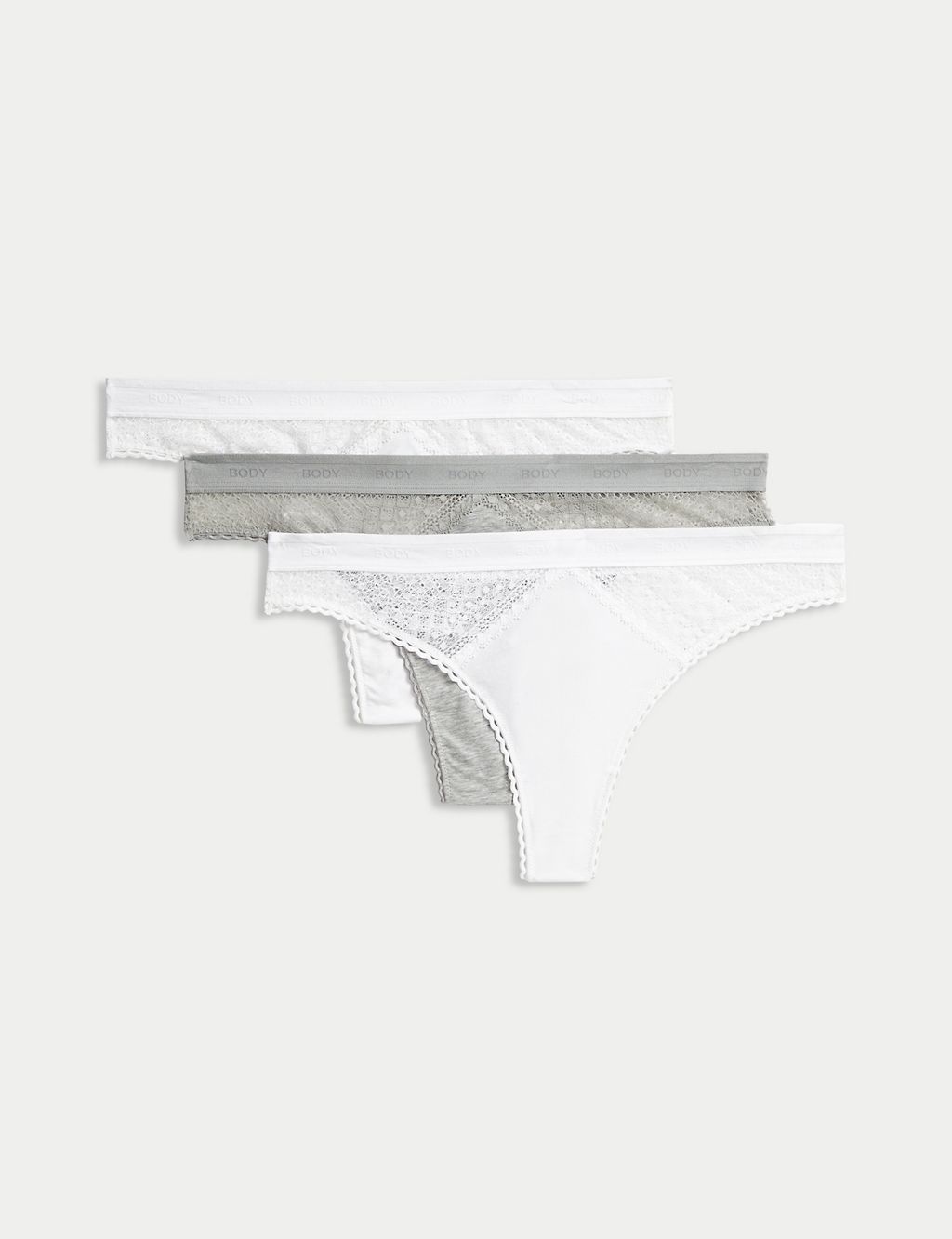 3pk Cotton with Cool Comfort™ Thongs 3 of 7
