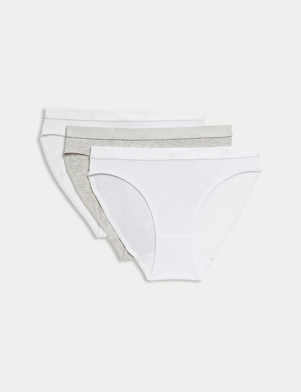 3pk Cotton with Stretch Knickers (6-16 Yrs) Image 1 of 1