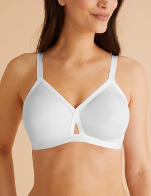 3pk Crossover Non Wired Full Cup Bras A-E, M&S Collection