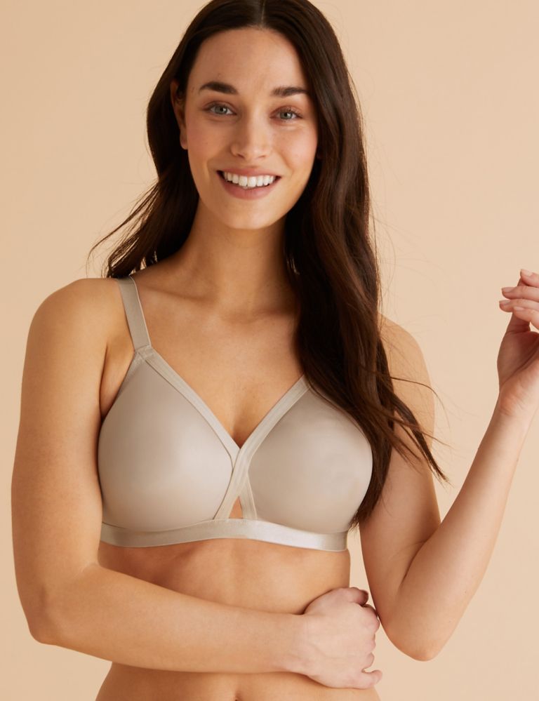 3pk Crossover Non Wired Full Cup Bras A-E, M&S Collection