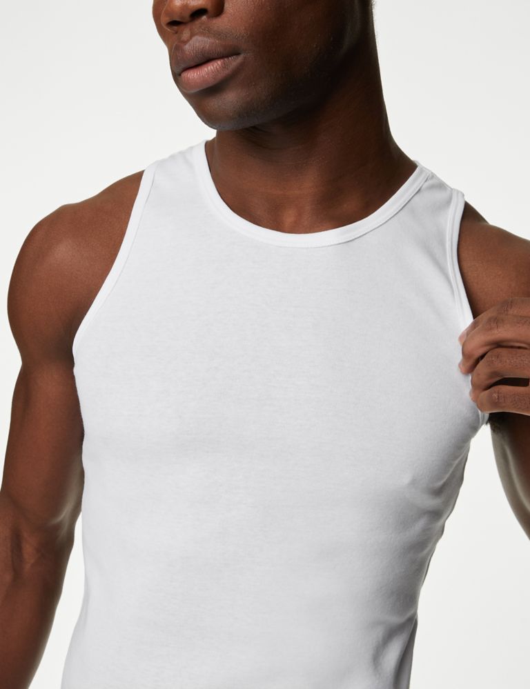3-6 Pcs Men 100% Cotton Tank Top A-Shirt Wife-Beater Undershirt Ribbed  Premium