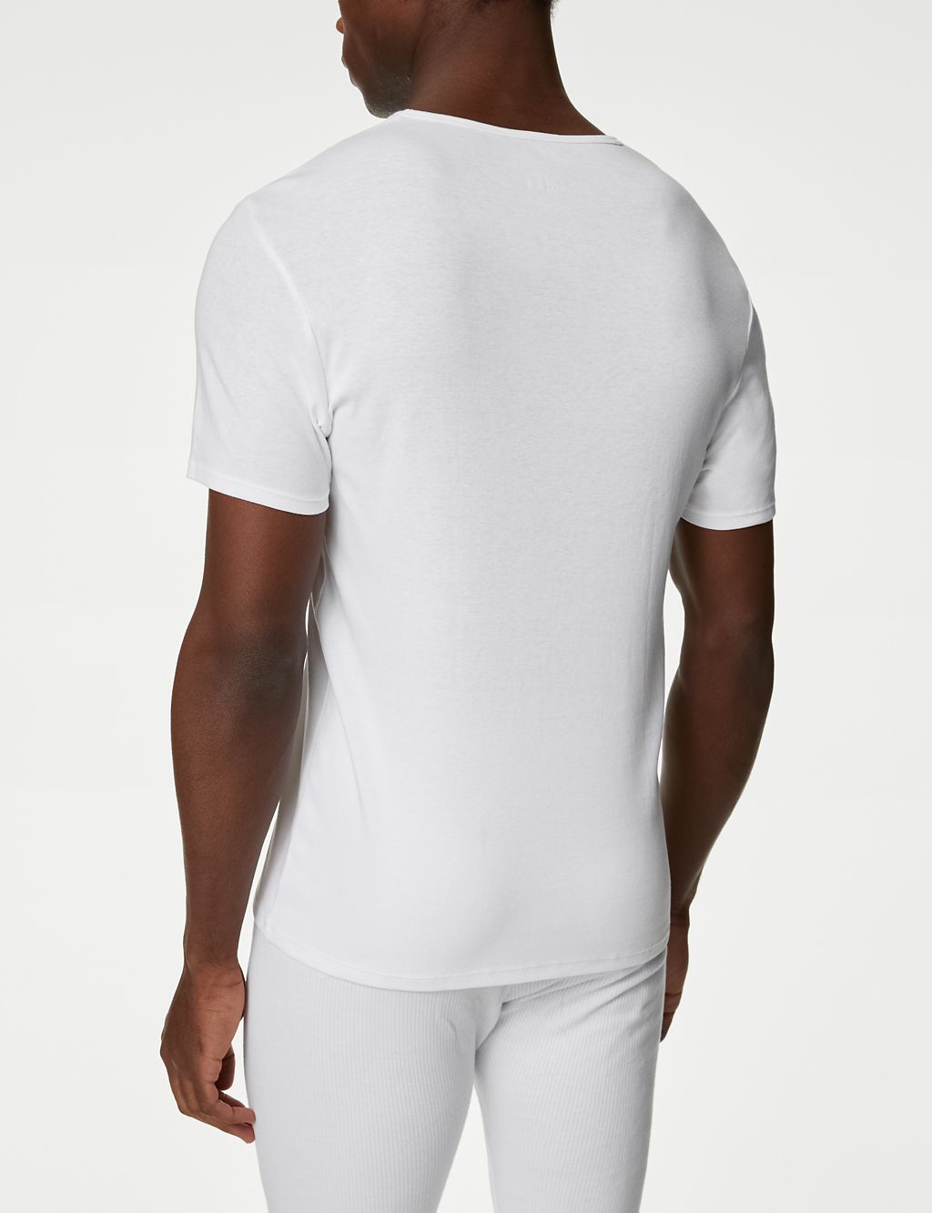 3pk Essential Cotton V-Neck T-Shirt Vests 2 of 4
