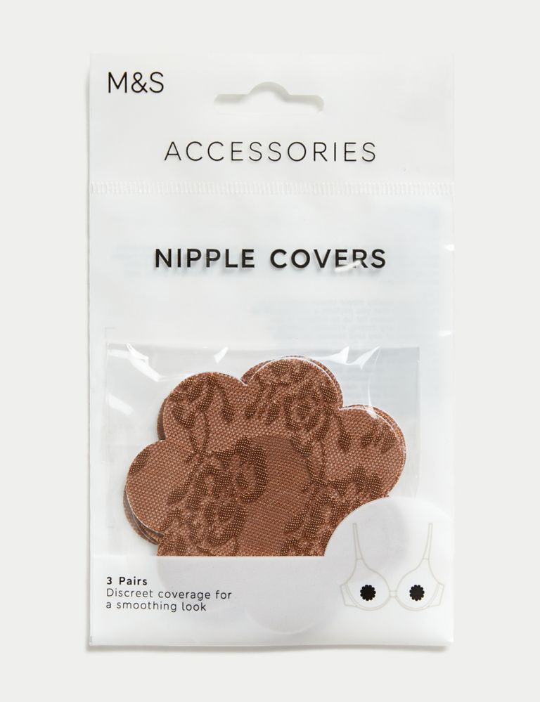3pk Floral Nipple Covers 1 of 2