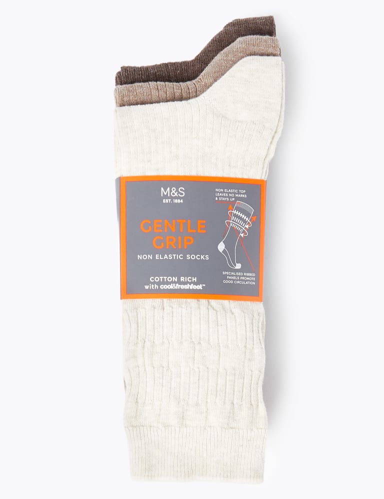 3pk Gentle Grip Cool & Fresh™ Socks 2 of 2
