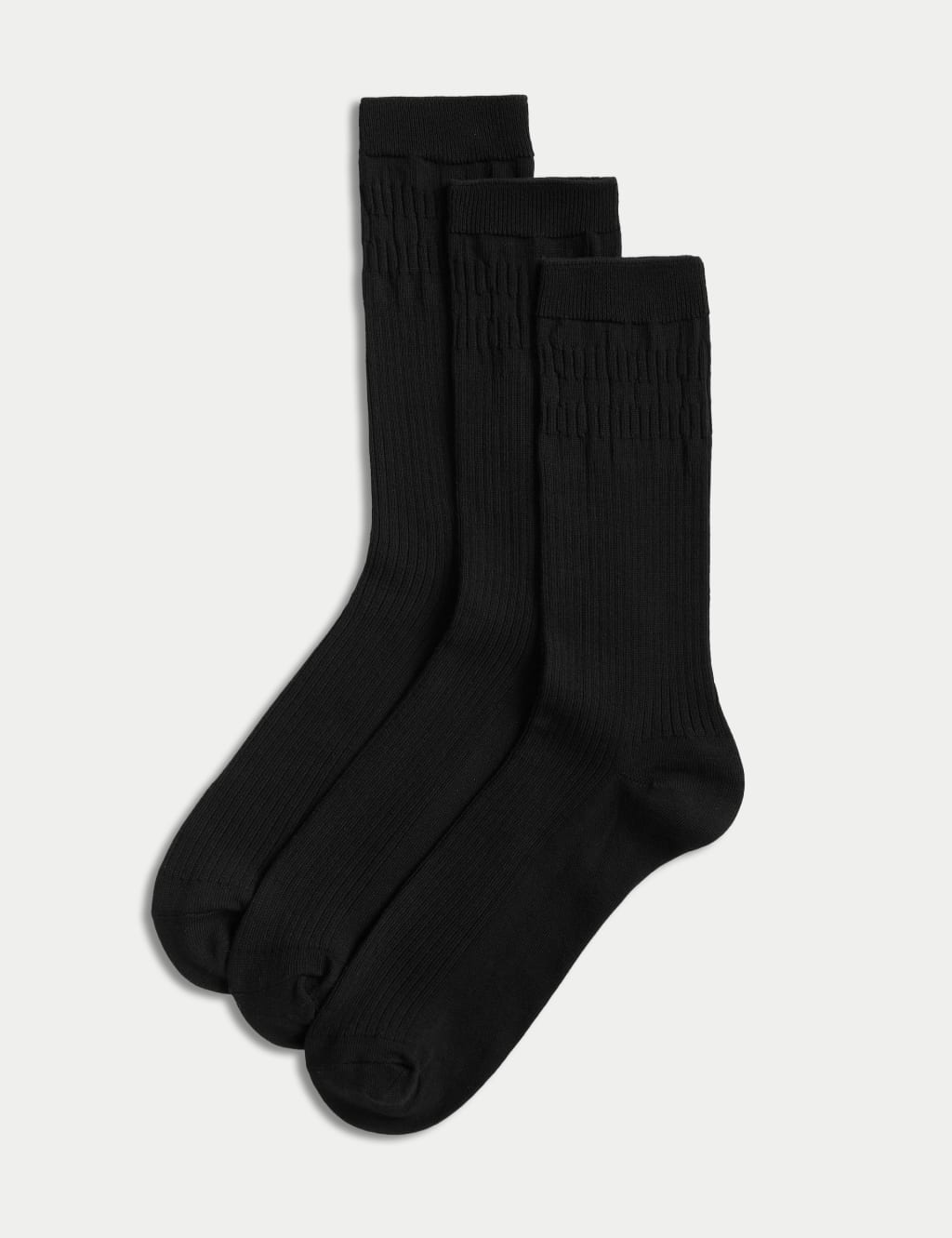 GENTLE GRIP 3Pk Plain Business Socks - Men's