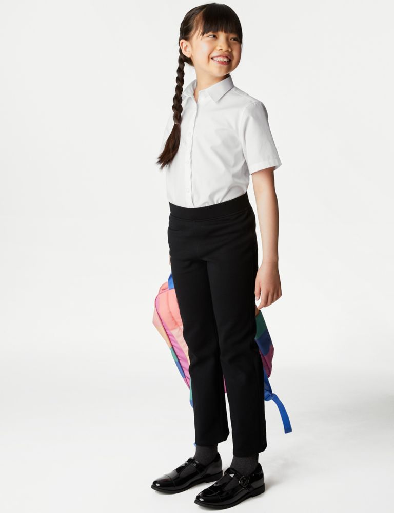 3pk Girls' Easy Dressing Easy Iron School Shirts (3-18 Yrs) | M&S ...
