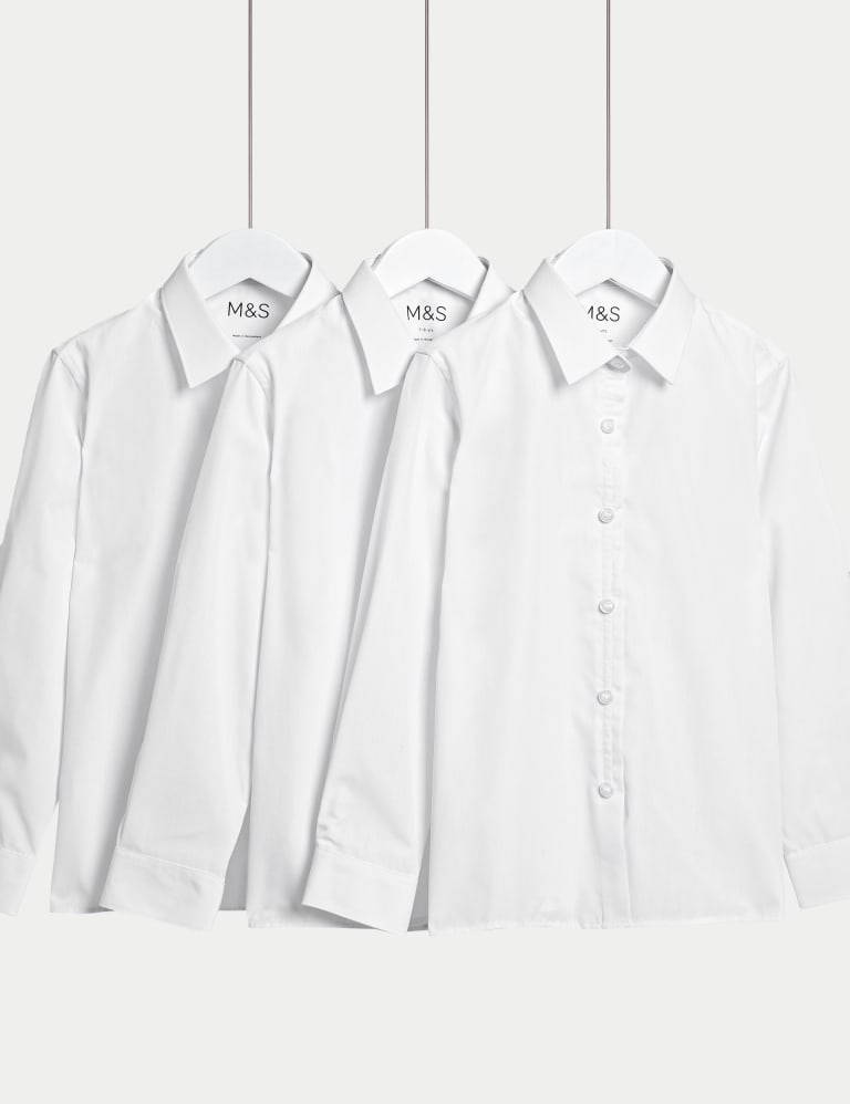 marks and spencer girls school shirts
