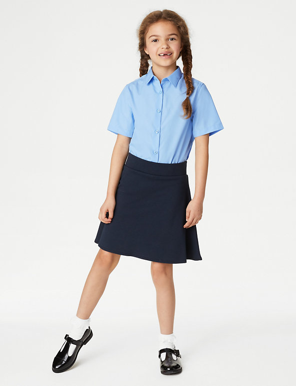 Girls & Adults Short Sleeve School Uniform Oxford Blouse A 