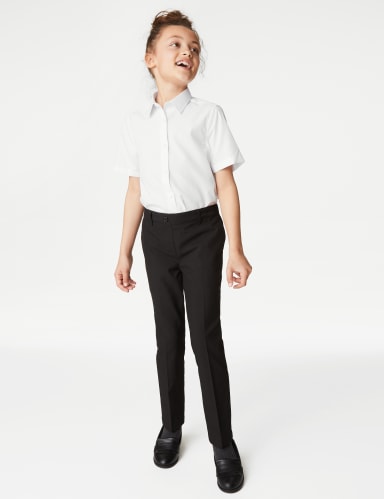 3pk Girls' Longer Length Easy Iron School Shirts (4-18 Yrs) 3 of 5