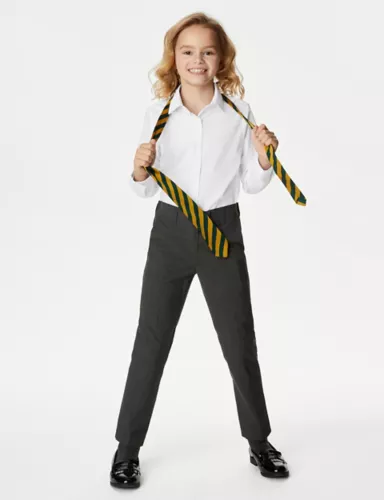 3pk Girls' Plus Fit Easy Iron School Shirts (4-18 Yrs) 3 of 6