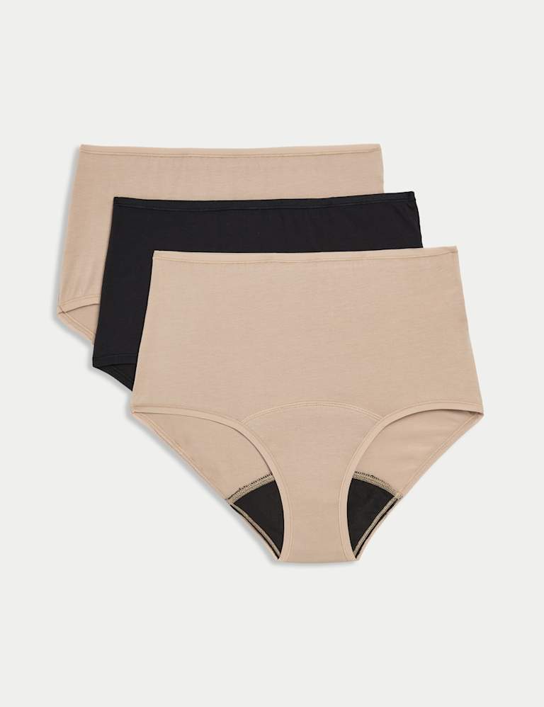 Mid Absorbent Full Brief Knickers, White