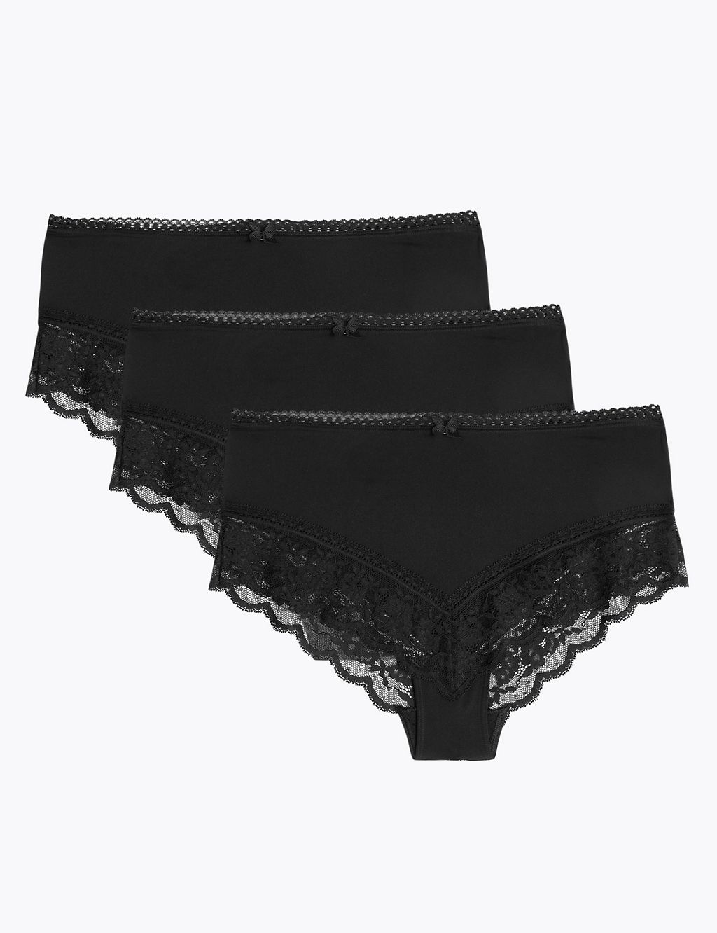 3pk High Rise Lace Trim Shorts 3 of 4