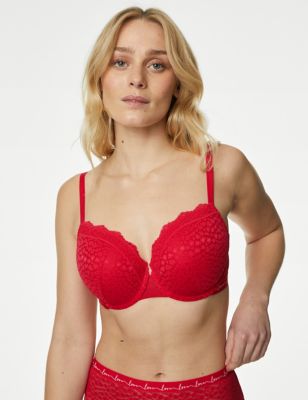 EX M&S Amelie Lace Padded Balcony Bra B-E with Cool Comfort™ Technology.  Adored Range (C, 36) : : Fashion