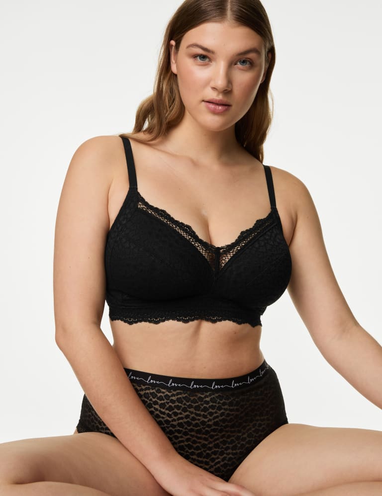 M&S Black Post Surgery Non-Wired Bralet Bra sizes UK10, 12, 14