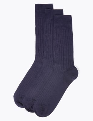 3pk Lambswool Smart Socks | M&S Collection | M&S