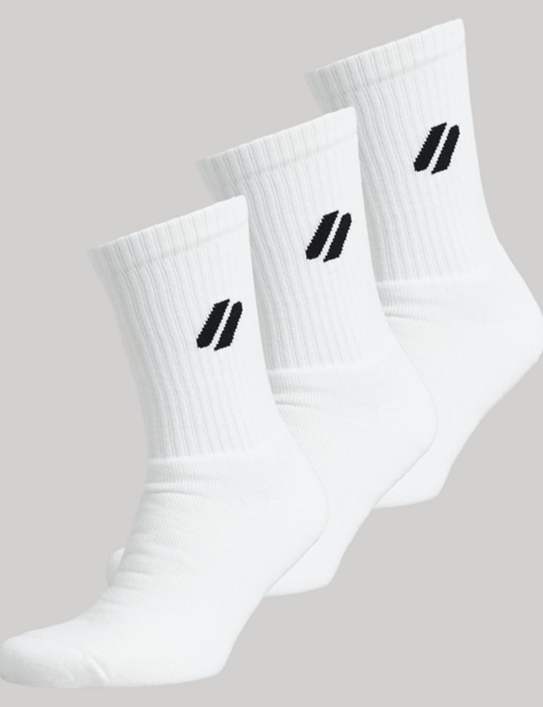 3pk Logo Embroidered Sports Socks 1 of 2