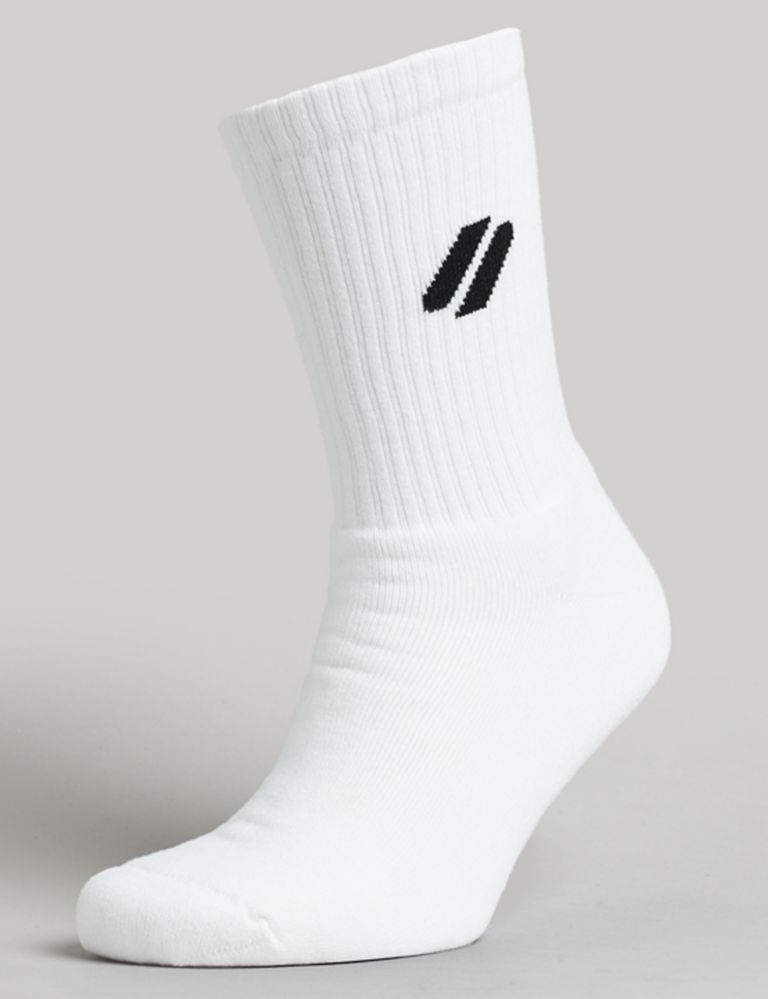 3pk Logo Embroidered Sports Socks 2 of 4
