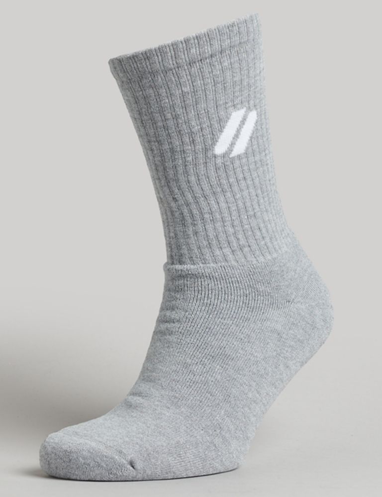 3pk Logo Embroidered Sports Socks 3 of 4