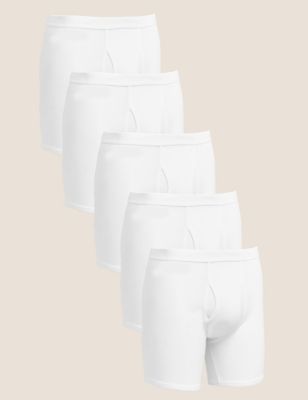 3pk Longer Length Cotton Cool & Fresh™ Trunks, M&S Collection