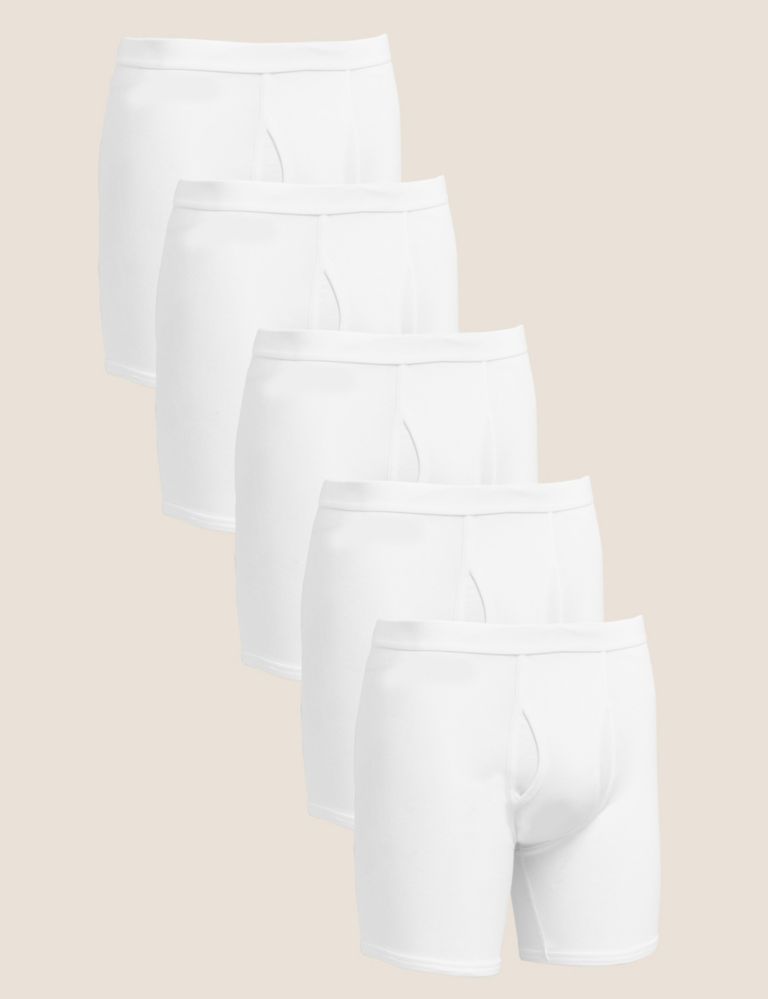 3pk Longer Length Cotton Cool & Fresh™ Trunks | M&S Collection | M&S