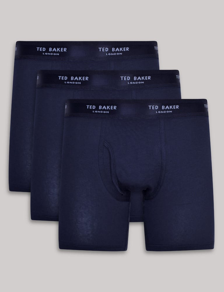 3pk Longer Length Cotton Rich Trunks 1 of 4