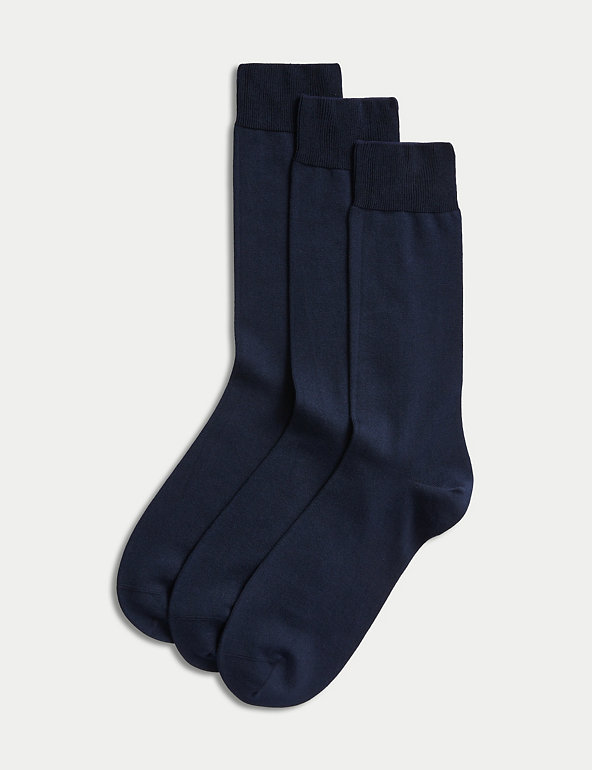 3pk Luxury Egyptian Cotton Rich Socks Image 1 of 1