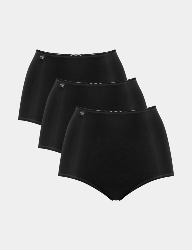 3pk Microfibre High Waisted Full Briefs 1 of 3