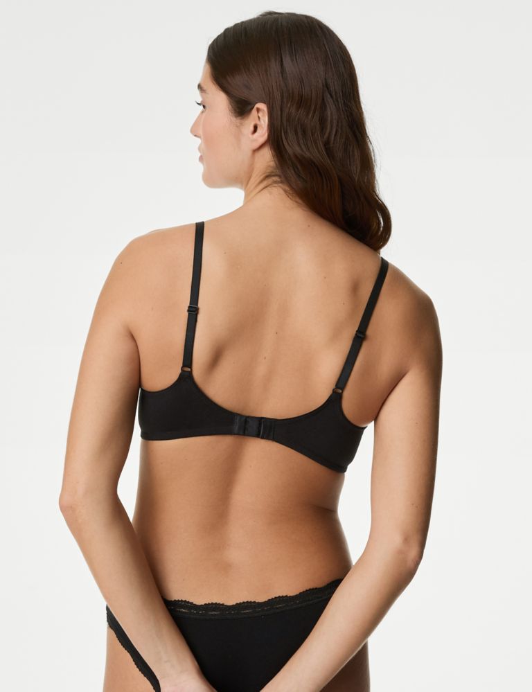 M&S Womens 3pk Non Wired Full Cup Bras - 32D - Black Mix, Black Mix, £18.00