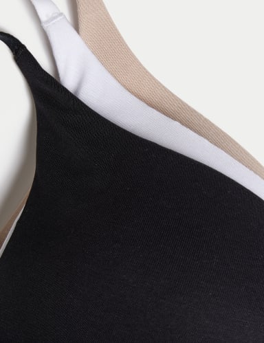 3pk Non Wired Plunge T-Shirt Bras A-E 3 of 3