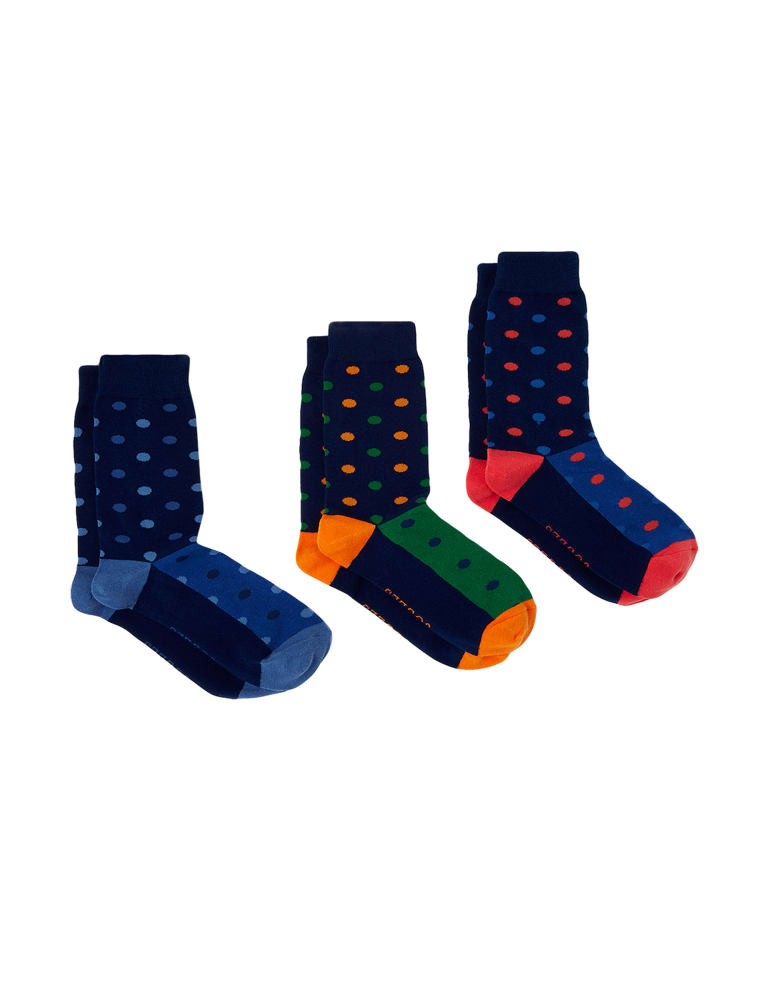 3pk Polka Dot Cotton Rich Socks Joules M S