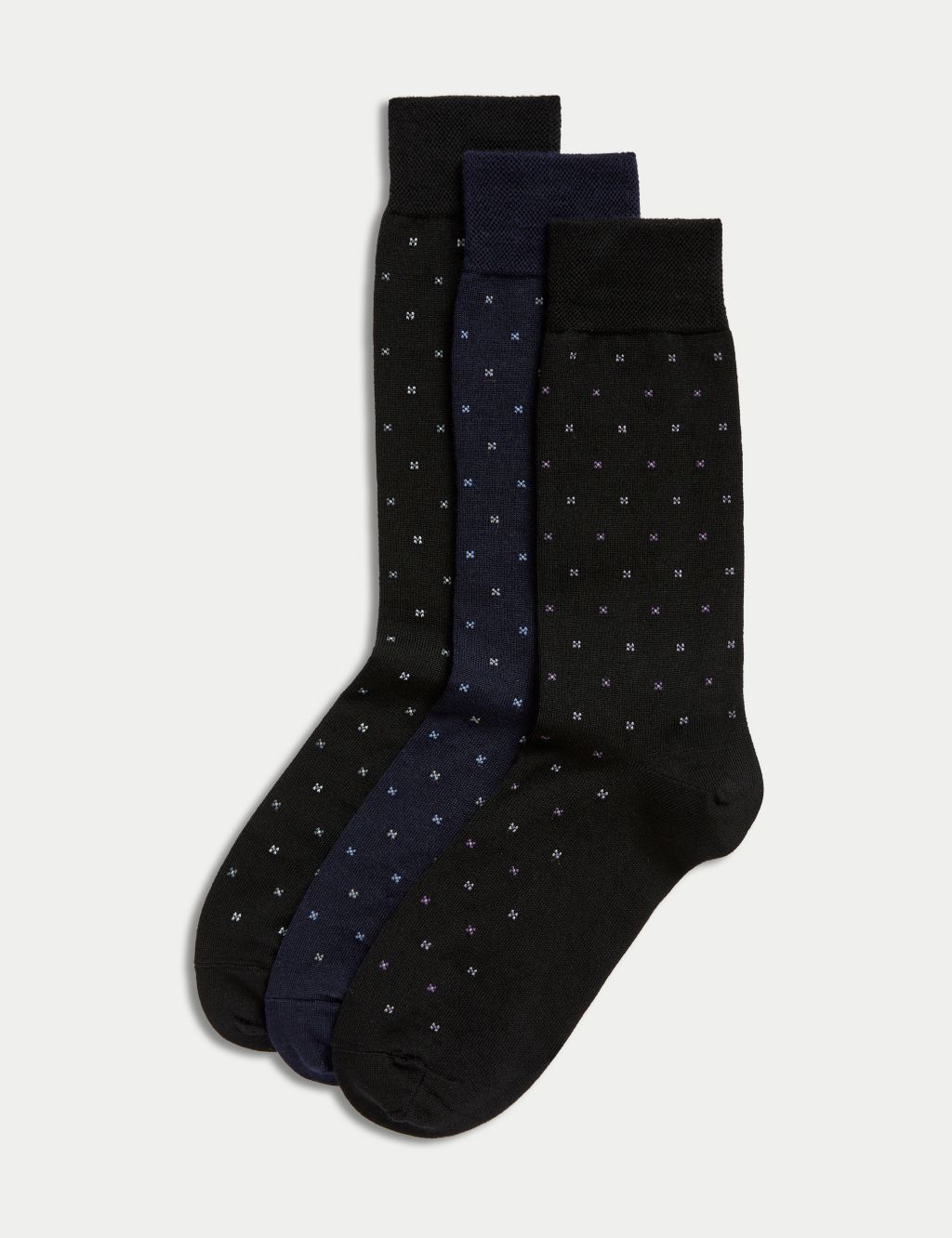 3pk Polka Dot Merino Wool Socks | M&S Collection | M&S