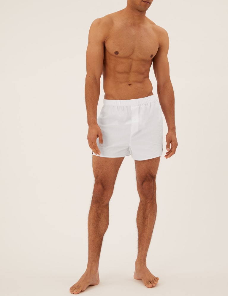 3pk Pure Cotton Woven Boxers M S Collection M S