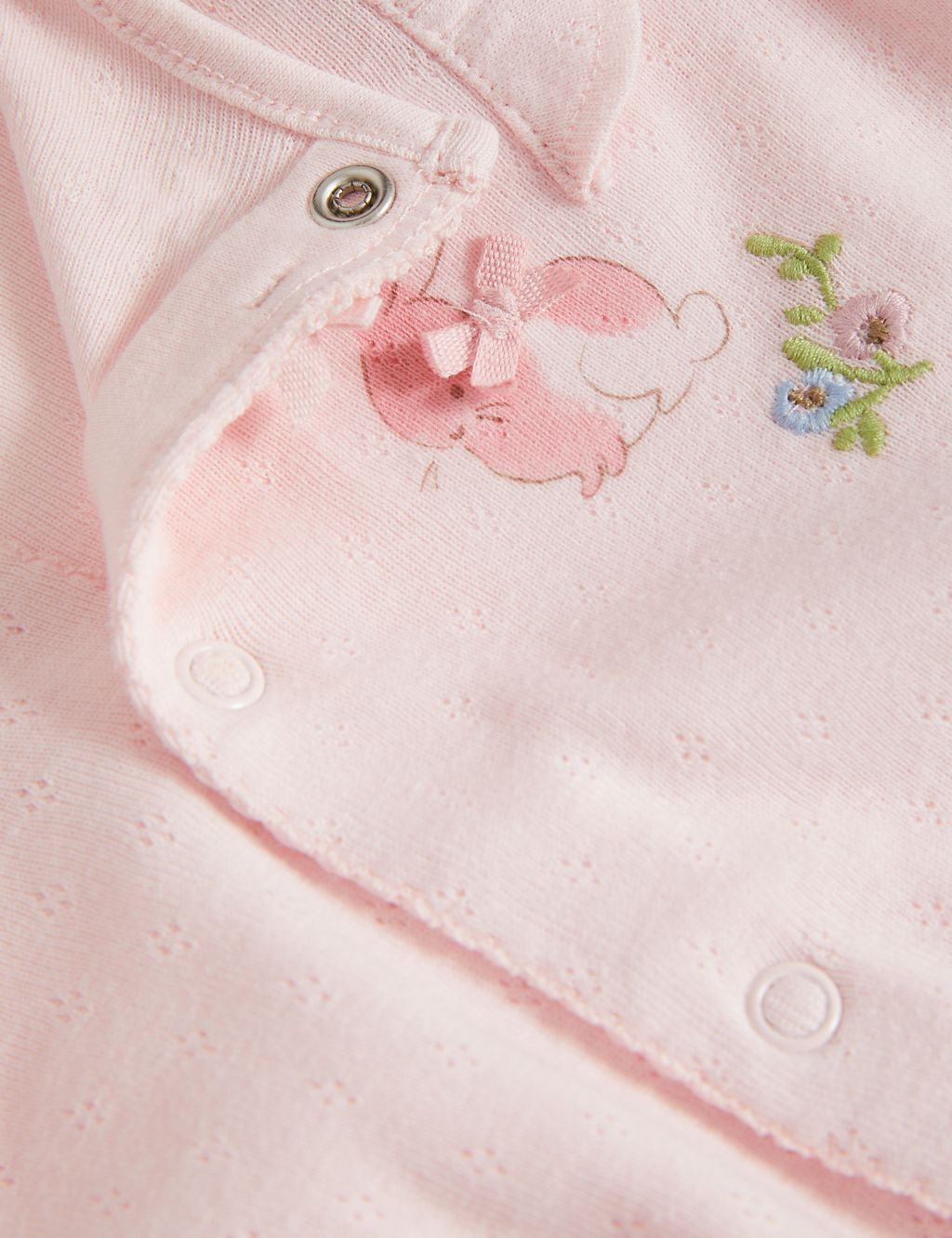 3pk Pure Cotton Bunny & Floral Sleepsuits (6½lbs-3 Yrs) 4 of 5