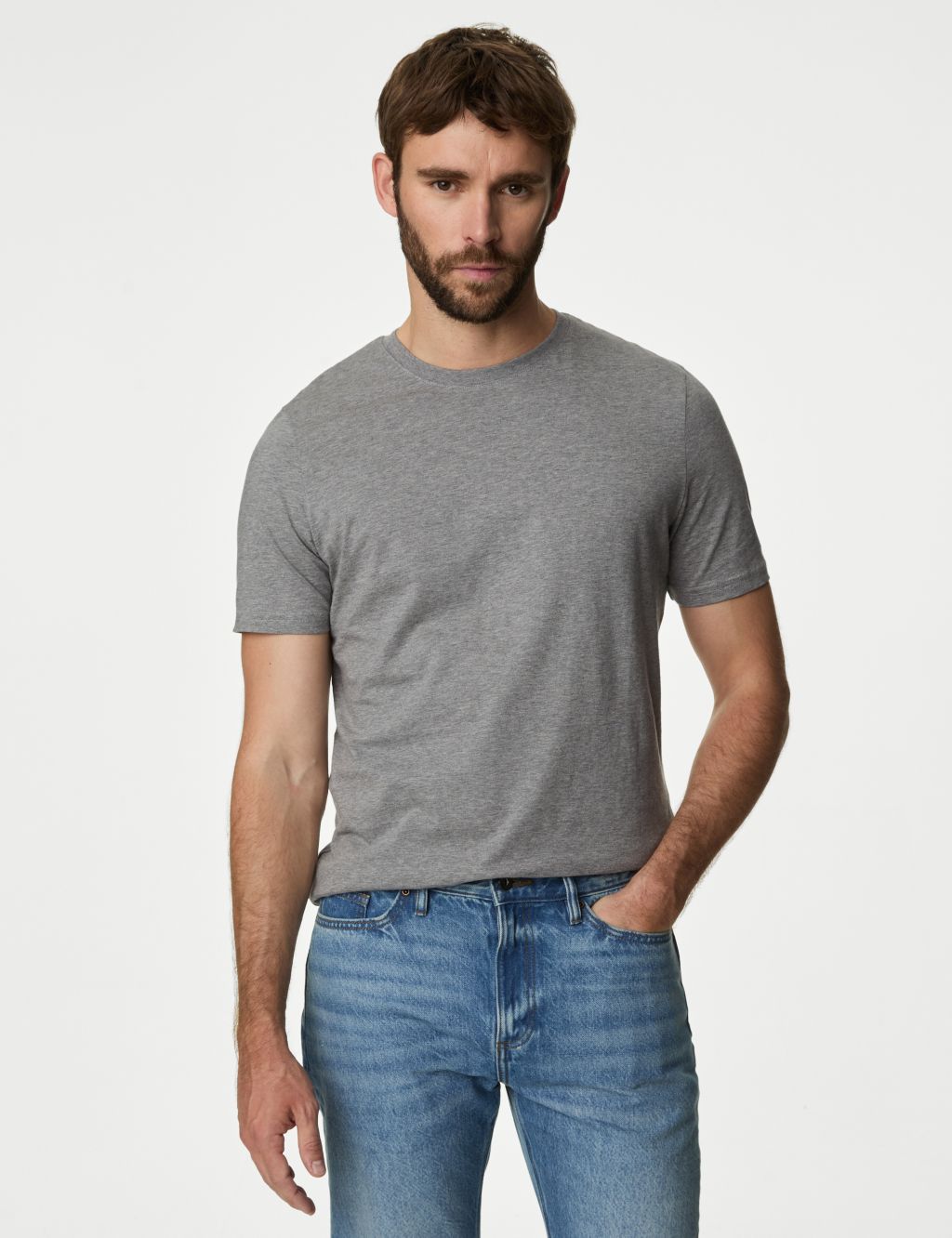 Buy 3pk Pure Cotton Crew Neck T-Shirts | M&S Collection | M&S
