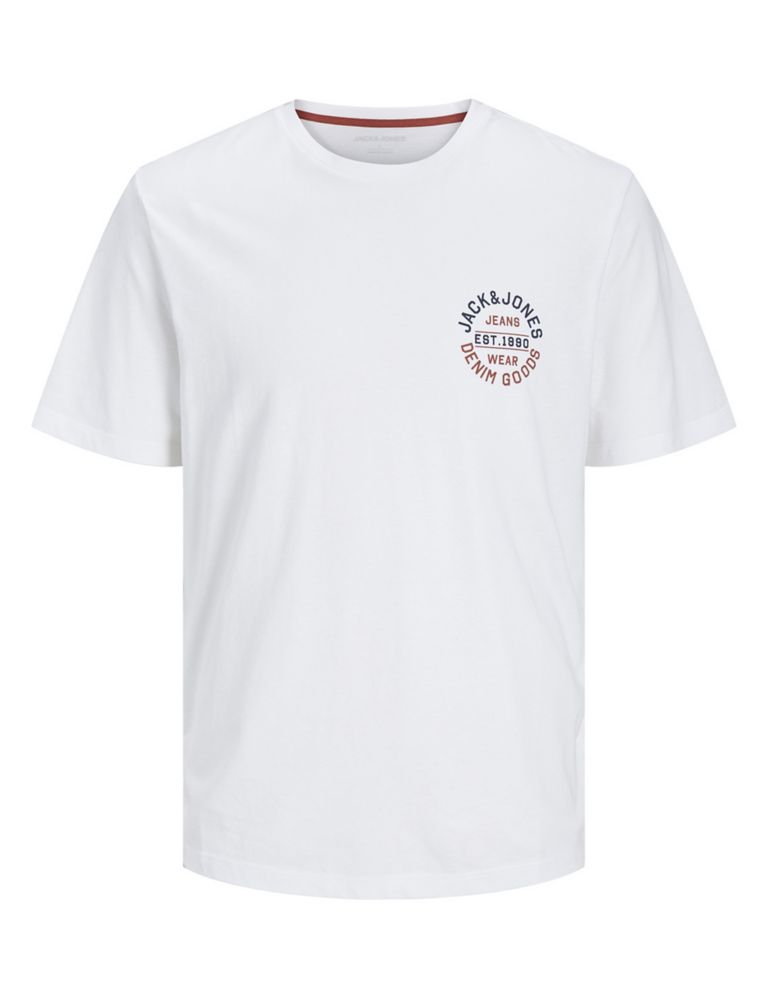 3pk Pure Cotton Crew Neck T-Shirts | JACK & JONES | M&S