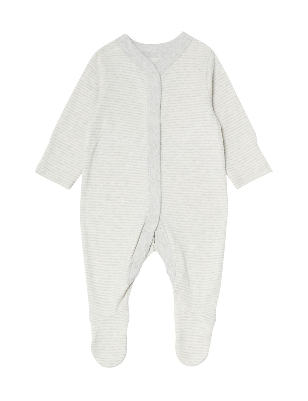 3pk Pure Cotton Dog & Striped Sleepsuits (5lbs-3 Yrs) 2 of 4