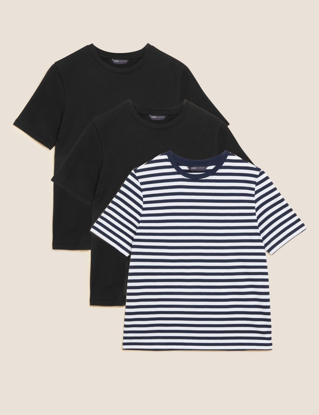 3pk Pure Cotton Everyday Fit T-Shirts | M&S Collection | M&S