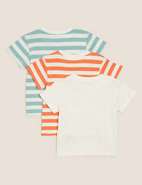 3pk Pure Cotton Fish T-Shirts (0-3 Yrs) Image 2 of 6