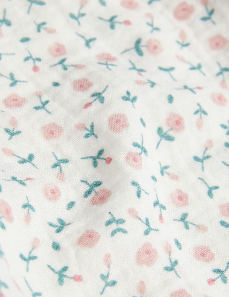 3pk Pure Cotton Floral Muslin Squares