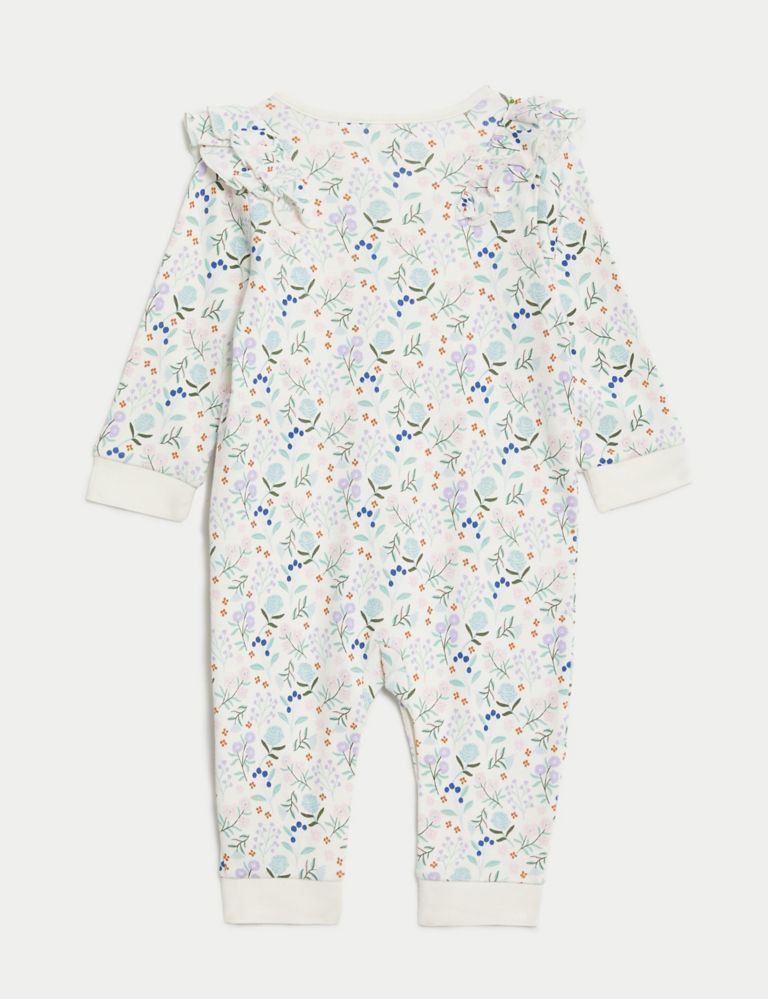 3pk Pure Cotton Floral Sleepsuits (6½lbs - 3 Yrs) 3 of 5