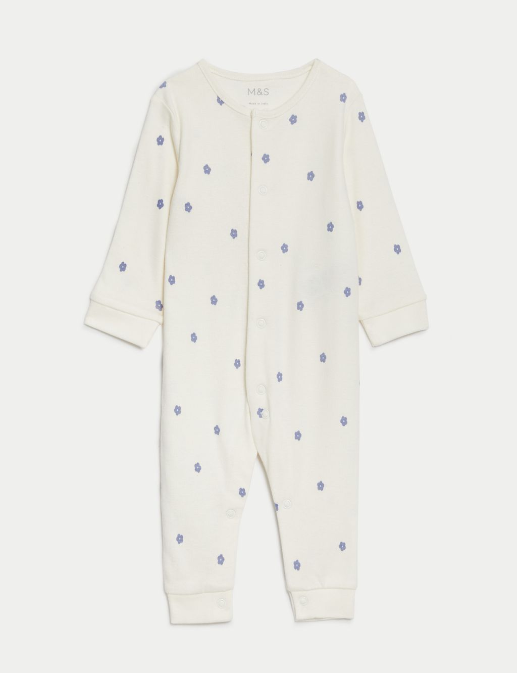 3pk Pure Cotton Flower Sleepsuits (6½lbs-3 Yrs) | M&S Collection | M&S