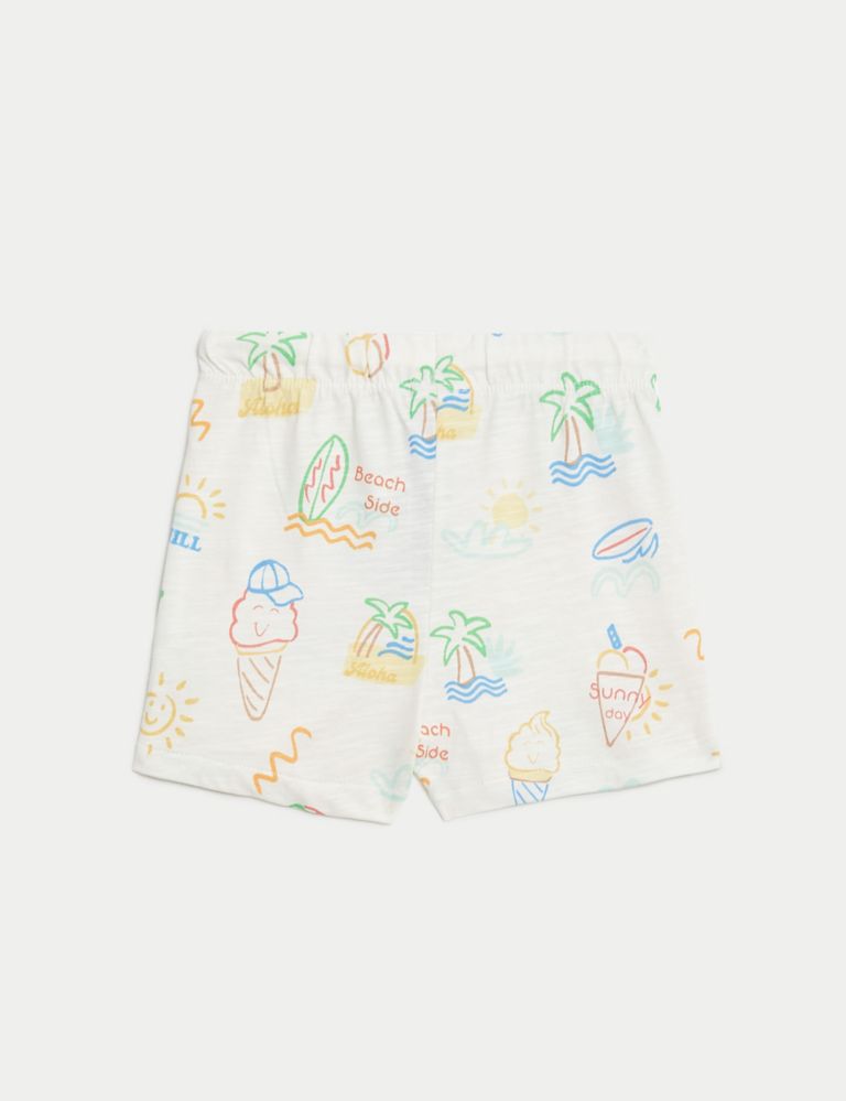 3pk Pure Cotton Patterned Shorts (0-3 Yrs) 3 of 4
